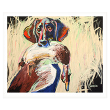 Hunting Dog with Fowl, Fine Art Print