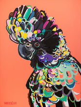 Black Cockatoo on Coral – Original