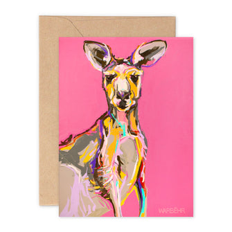 Kangaroo on Musk, Greeting Card