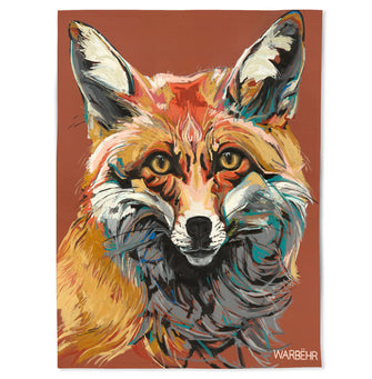 Fox on Rust Tea towel